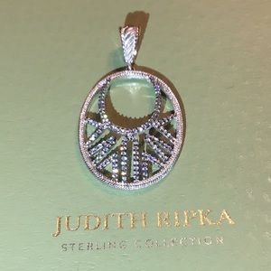 JUDITH RIPKA DIAMONIQUE W/BLACK RODIUM SS ENHANCER